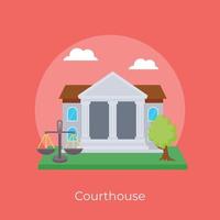 Trendy Courthouse Concepts vector