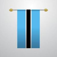 Botswana hanging Flag vector