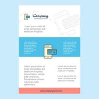 Template layout for Online banking comany profile annual report presentations leaflet Brochure Vector Background