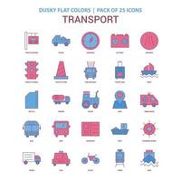 Transport icon Dusky Flat color Vintage 25 Icon Pack vector