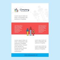 Template layout for Positions comany profile annual report presentations leaflet Brochure Vector Background
