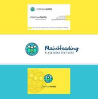 Beautiful Group avatar Logo and business card vertical Design Vector