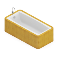 Isometric bathroom items 3D isolated render png