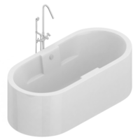 Isometric bathroom items 3D isolated render png