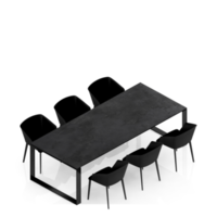 Isometric Table Set 3D render png