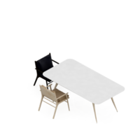 Isometric Table Set 3D render png