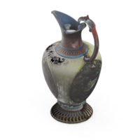 isometrische Vasen 3D-Rendering png