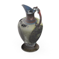 render 3d de jarrones isométricos png