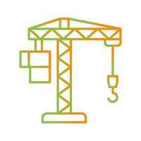 Crane Lifting Vector Icon