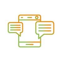 Mobile Chat Vector Icon