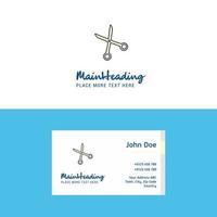 Flat Scissor Logo and Visiting Card Template Busienss Concept Logo Design vector