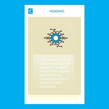 Setting gear mobile vertical banner design design Vector