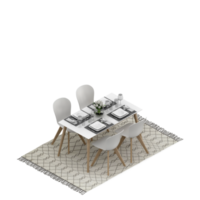 isometrische tafel reeks 3d geven png