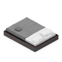 isometrisches schlafzimmer 3d rendern png