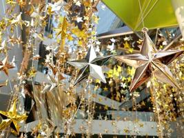 Shinny modern style decoration star for Christmas and New Year photo