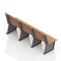 banc isométrique rendu 3d png