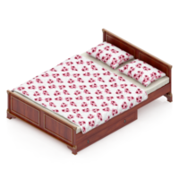 isometrisches schlafzimmer 3d rendern png