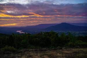 Mount Fuji at sunset, Loei Province, Thailand PHU PA PO is a popular tourist destination because it is similar to Mount Fuji in Japan. photo