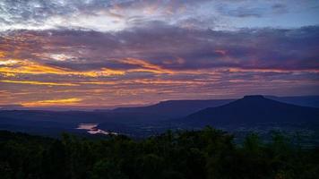 Mount Fuji at sunset, Loei Province, Thailand PHU PA PO is a popular tourist destination because it is similar to Mount Fuji in Japan. photo