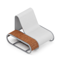 banc isométrique rendu 3d png