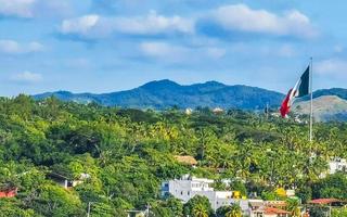 Beautiful city and seascape landscape panorama and view Puerto Escondido Mexico. photo