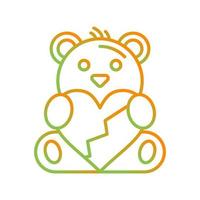 icono de vector de oso de peluche