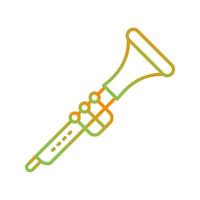 icono de vector de clarinete