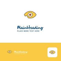 Creative Eye Logo Design Flat color Logo place for Tagline Vector Illustration