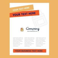 Pencil box Title Page Design for Company profile annual report presentations leaflet Brochure Vector Background