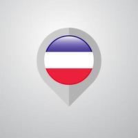 Map Navigation pointer with Los Altos flag design vector