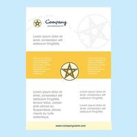 Template layout for Star comany profile annual report presentations leaflet Brochure Vector Background