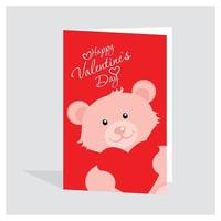 Valentine's day design typography and card with elegent design vector