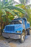 Mexican trucks cargo transporter delivery cars in Puerto Escondido Mexico. photo