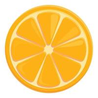 icono de rodaja de naranja de té, estilo de dibujos animados vector