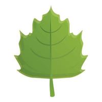 Grape autumn leaf icon, cartoon style vector