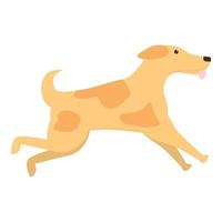 icono de perro corriendo, estilo de dibujos animados vector