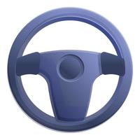 Icono de volante de pieza de coche, estilo de dibujos animados