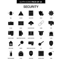 Security Glyph Vector Icon set