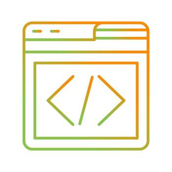icono de vector de programación web