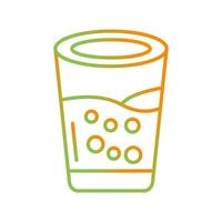 icono de vector de vaso de agua