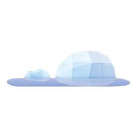 Arctic global warm icon, cartoon style vector