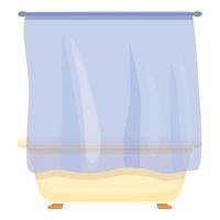 Shower curtain luxury icon, cartoon style vector