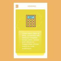 Calculator mobile vertical banner design design Vector