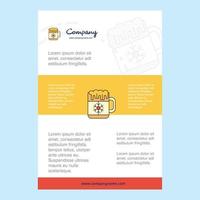 Template layout for Dish comany profile annual report presentations leaflet Brochure Vector Background