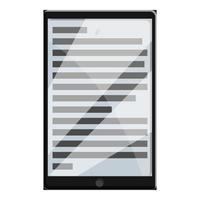 E-book computer application icon, cartoon style vector