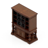 Isometric Cabinet 3D render png