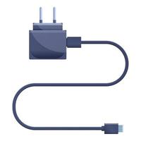 Cellphone charger icon, cartoon style vector