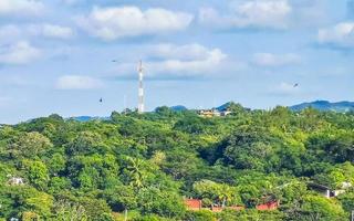 Beautiful city and seascape landscape panorama and view Puerto Escondido Mexico. photo