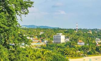 Beautiful city and seascape landscape panorama and view Puerto Escondido Mexico. photo