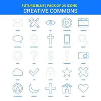 Creative Commons Icons Futuro Blue 25 Icon pack vector